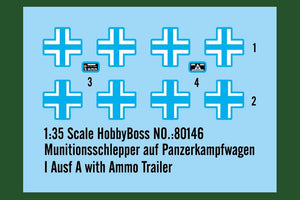 Hobby Boss 80146 Munitionsschlepper auf Panzerkampfwagen I Ausf A with Ammo Trailer 1/35 – immagine 2