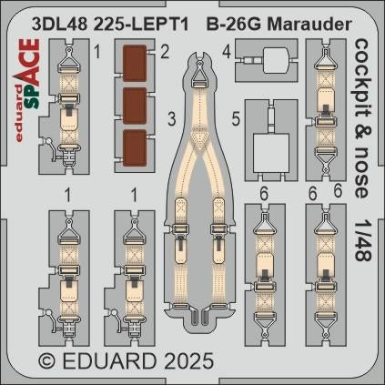Eduard 3DL48225 B-26G Marauder cockpit &amp;amp; nose SPACE ICM 1/48 – Bild 4