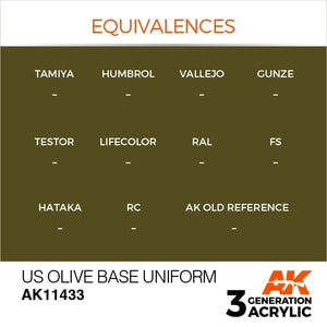 AK Interactive AK11433 US Olive Base Uniform 17ml – Bild 3