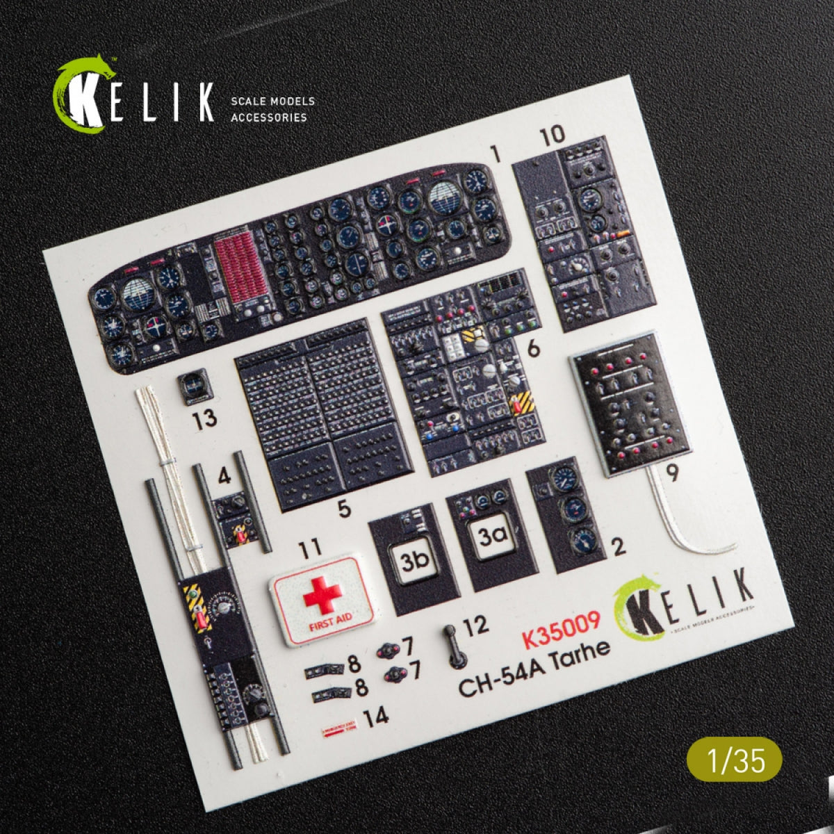 KELIK K35009 CH-54A TARHE INTERIOR 3D DECALS FOR ICM KIT 1/35 – Bild 2