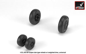Armory Models AW32503 JAS-39 Gripen wheels w/ weighted tires, late 1/32 – Bild 4