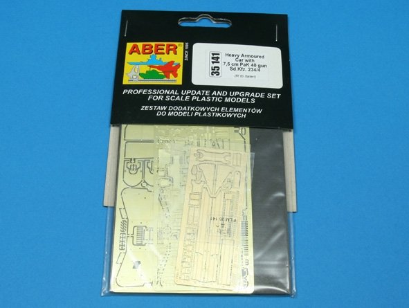 Aber 35141 Ciezki samochod pancerny Sd.Kfz 234/4 z dzialem 7.5cm (ITA) 1/35 – imagen 3