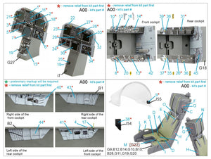 Quinta Studio QD32131 F/A-18D Early 3D-Printed &amp;amp; coloured Interior on decal paper (Academy) 1/32 – imagen 12