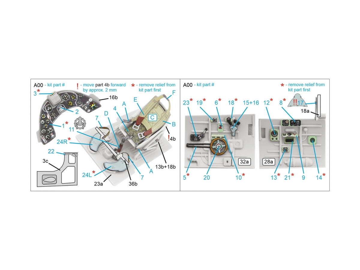 Quinta Studio QD48467 Macchi MC.200 Saetta (Late) 3D-Printed coloured Interior on decal paper (Italeri/Tamiya) 1/48 – imagen 2