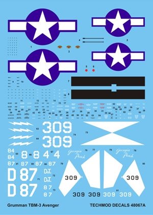 Techmod 48067 - Grumman TBM-3 Avenger 1/48