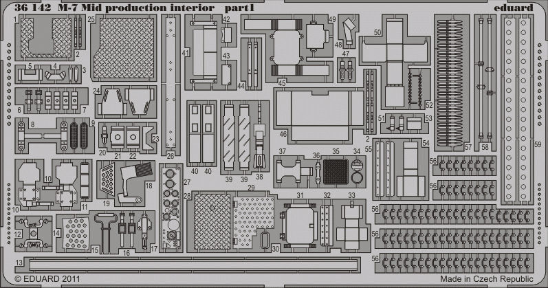 Eduard 36142 M-7 Mid production interior 1/35 Dragon – Bild 2