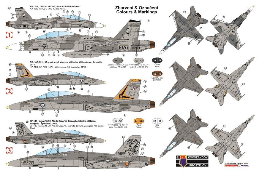 Kovozavody Prostejov KPM0164 F-18B Hornet 1/72 – imagen 2