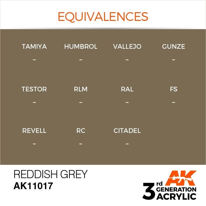 AK Interactive AK11017 Reddish Grey 17ml – immagine 3