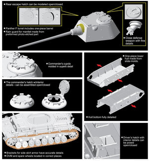 Dragon 6824 Pz.Kpfw.IV mit Panther F Turret – immagine 4