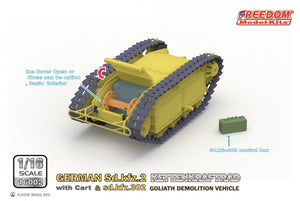 Freedom 16002 GERMAN SD.KFZ.2 KETTENKRAFTRAD &amp;amp; SD.KFZ.302 GOLIATH DEMOLITION VEHICLE 1/16 – imagen 9