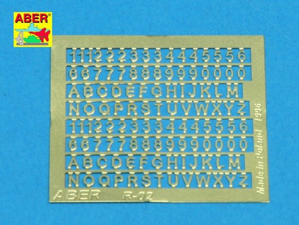 Chiffres et lettres Aber R-02 (1,5 mm)