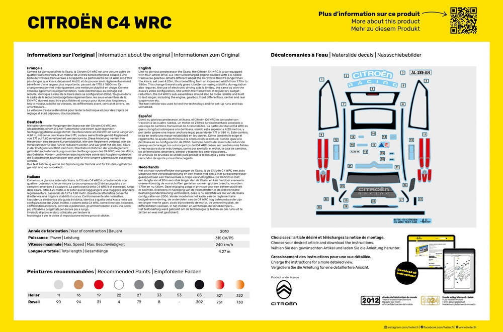 Heller 56756 Kit de démarrage - Citroën C4 WRC 1/24 – image 3