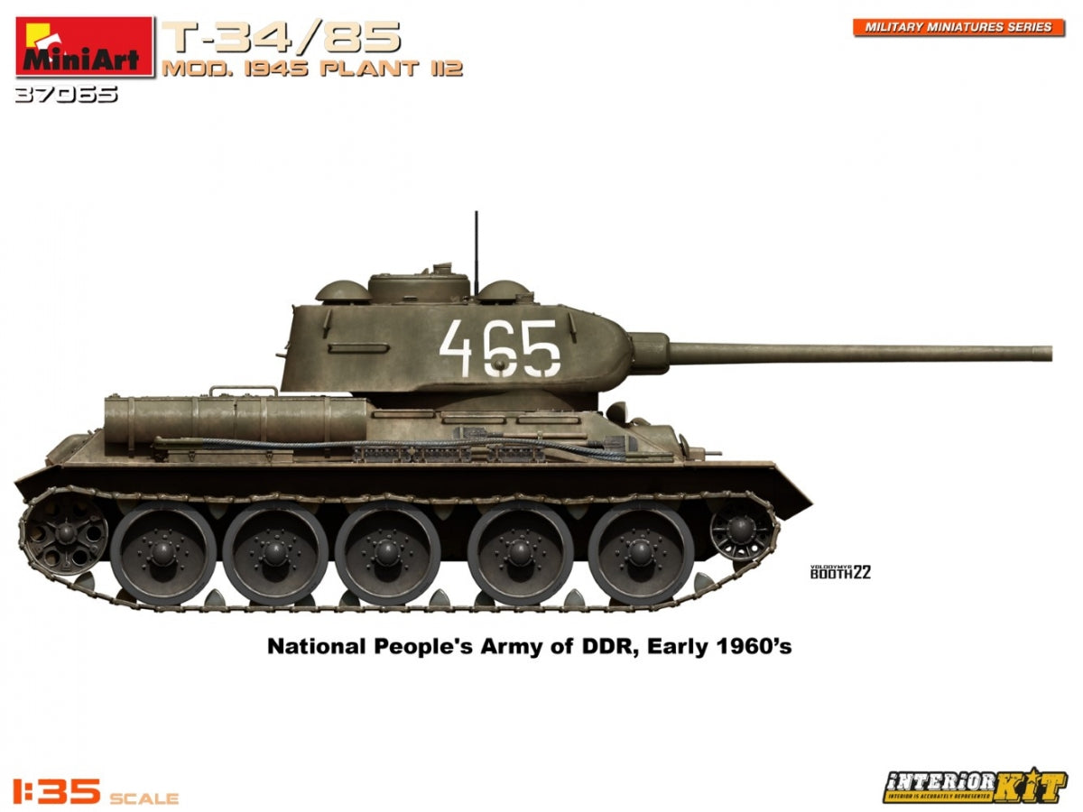 MiniArt 37065 T-34/85 MOD. 1945. PLANT 112. INTERIOR KIT 1/35 – imagen 11