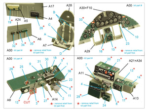 Quinta Studio QD32185 F4F-4 Wildcat 3D-Printed coloured Interior on decal paper (Trumpeter) 1/32 – imagen 2
