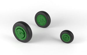Armory Models AW48029 Mikoyan MiG-21 Fishbed wheels w/ weighted tires, late production 1/48 – Bild 5