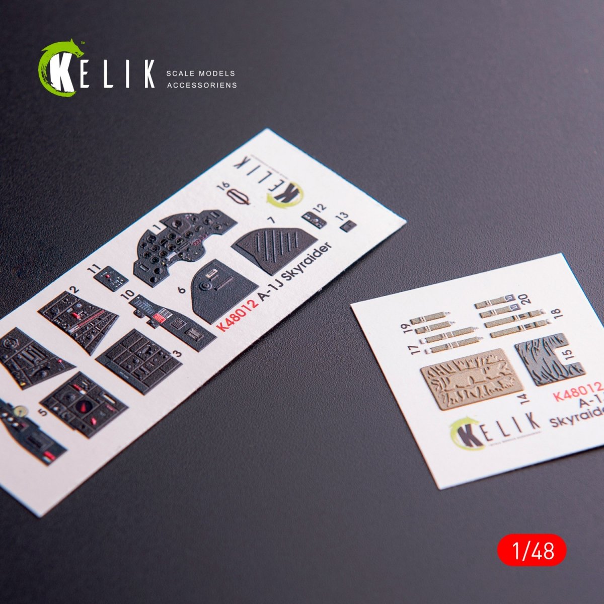 KELIK K48012 A-1J SKYRAIDER INTERIOR 3D DECALS FOR TAMIYA KIT 1/48