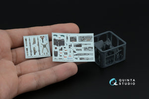 Quinta Studio QD+48551 MiG-21R (grey cockpit panels) 3D-Printed &amp;amp; coloured Interior on decal paper (Eduard) (with 3D-printed resin parts) 1/48 – immagine 3