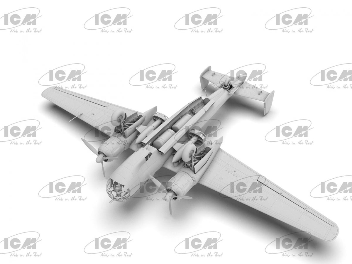 ICM 48275 Do 217K-2 with Gliding Bombs Fritz-X WWII German Bomber 1/48