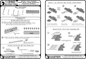 Master SM-350-109 HMS Cornwall, HMS Kent - uzbrojenie do modelu Trumpetera 1/350 – Bild 6