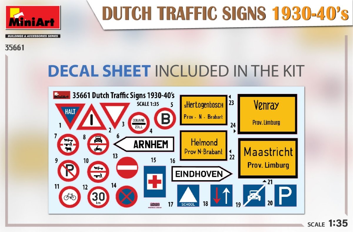 MiniArt 35661 DUTCH TRAFFIC SIGNS 1930-40’s 1/35 – zdjęcie 2