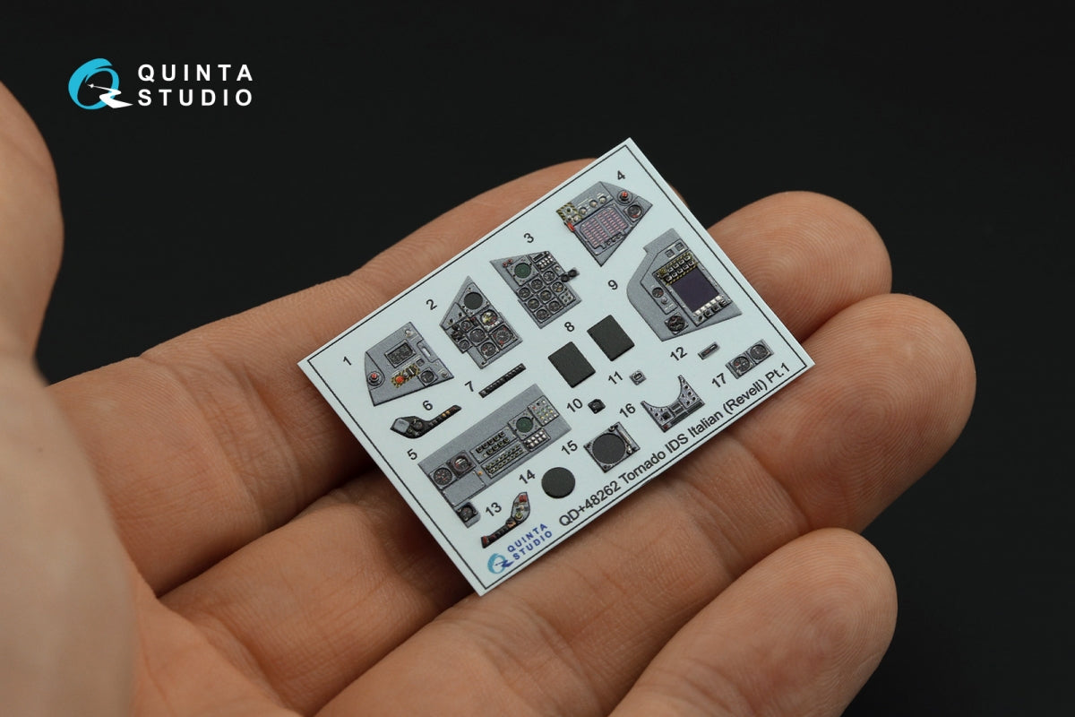 Quinta Studio QDS+48262 Tornado IDS Italian 3D-Printed coloured Interior on decal paper (Revell) (small version) (with 3D-printed resin parts) 1/48 – imagen 7