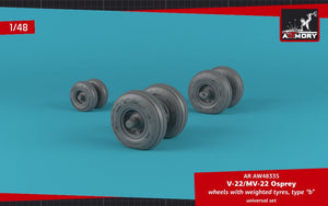 Armory Models AW48335 V-22/MV-22 Osprey wheels w/ weighted tires type “b” 1/48 – zdjęcie 3