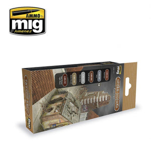 AMMO of Mig Jimenez 7177 Urban Diorama Colors Set 6x17ml – imagen 2