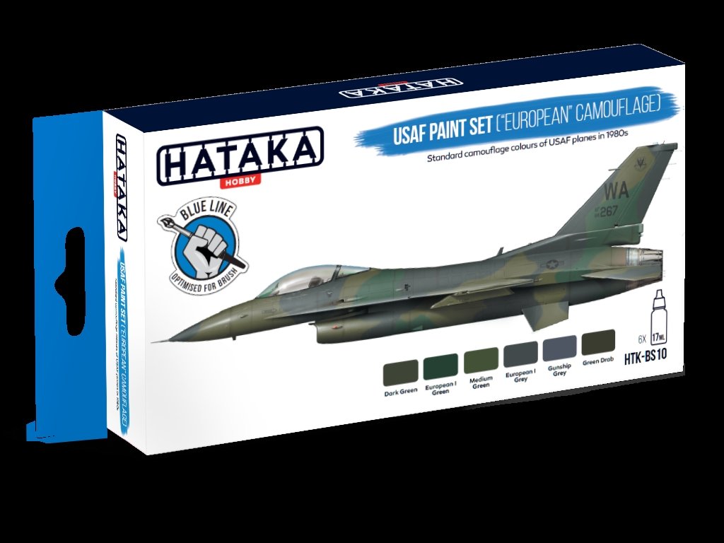 Kit de peinture Hataka HTK-BS10 USAF (« camouflage européen ») (6 x 17 ml) – image 2