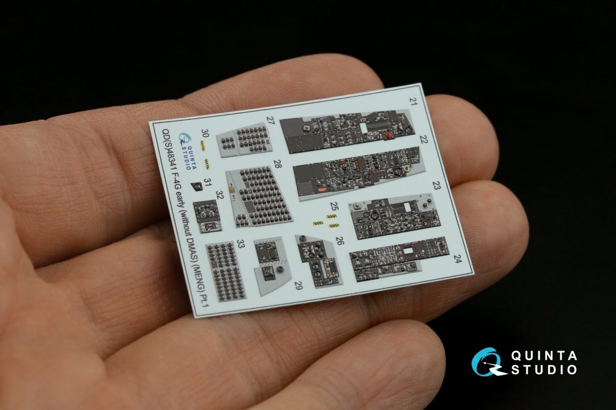 Quinta Studio QD+48341 F-4G early 3D-Printed &amp;amp; coloured Interior on decal paper (Meng) (with 3D-printed resin parts) 1/48 – Bild 6