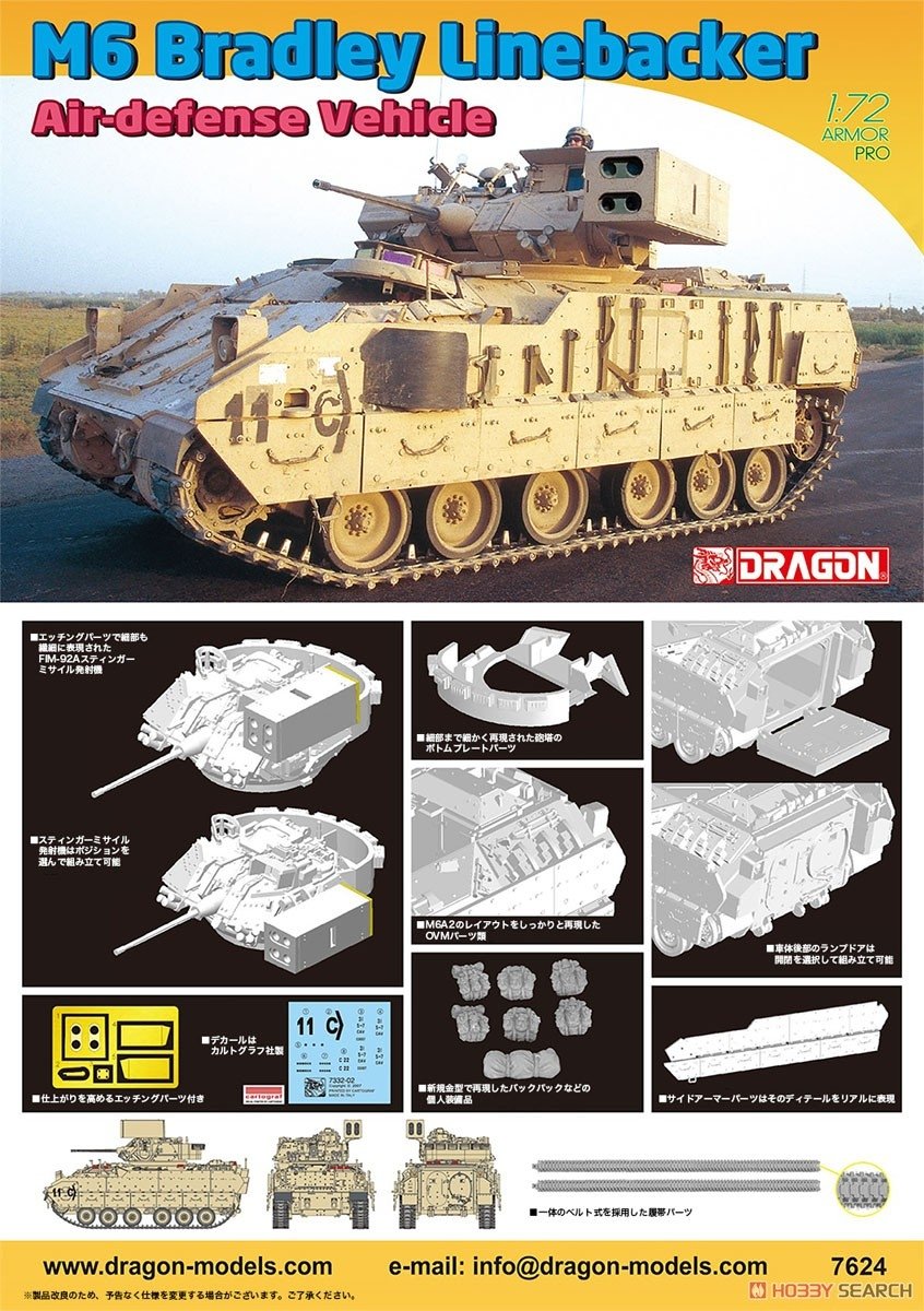 Dragon 7624 M6 Bradley Linebacker 1/72 – Bild 2