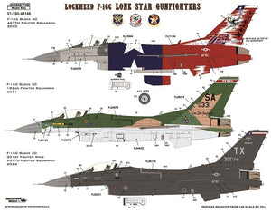 Kinetic K48146 General Dynamics F-16 C - Texas ANG (The Lone Star Gunfighters) 1/48 – immagine 2