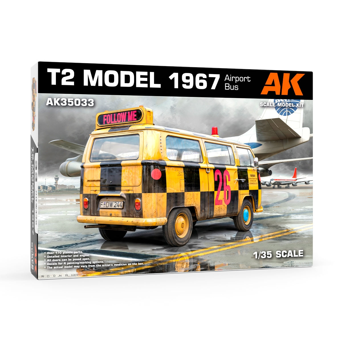 AK Interactive AK35033 T2 MODÈLE 1967 BUS D'AÉROPORT 1/35