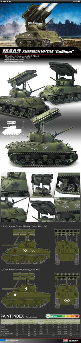 Academy 13294 M4A3 SHERMAN AVEC T34 CALLIOPE – image 2