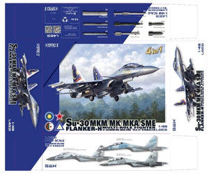 Great Wall Hobby L4831 Su-30 MKM / MK / MKA / SME &amp;#39;Flanker H&amp;#39; Multirole Fighter 4 In 1 1/48 – imagen 2