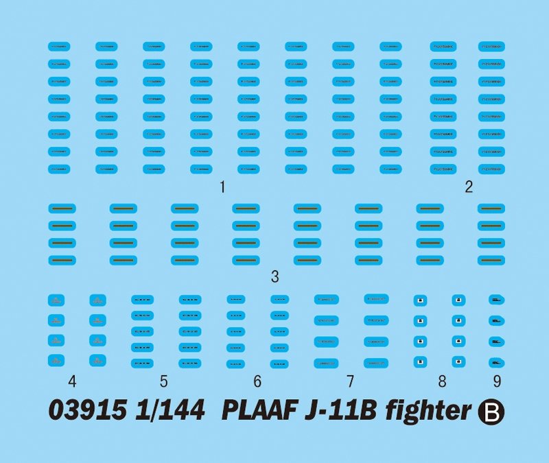 Trumpeter 03915 PLAAF J-11B fighter 1/144 – image 2