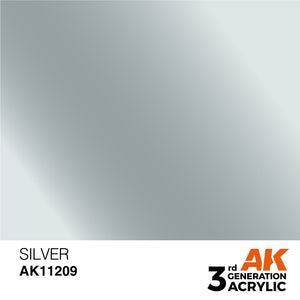 AK Interactive AK11209 ARGENT – MÉTALLISÉ 17 ml