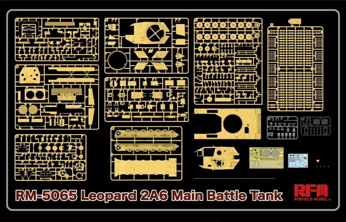 Maquette Rye Field 5065, char de combat principal Leopard 2A6, échelle 1/35 – image 2