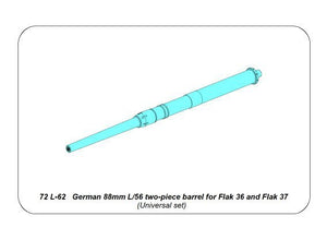 Aber 72L-62 German 88mm L/56 two-piece barrel for Flak 36/37 1/72 – imagen 10