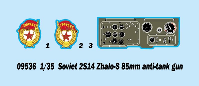 Trumpeter 09536 Soviet 2S14 Zhalo-S 85mm anti-tank gun 1/35 – imagen 2