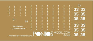 Pontos 37017F1 USS CA-35 Indianapolis 1945 Detail Up Set ADVANCED 1/350 – Bild 20