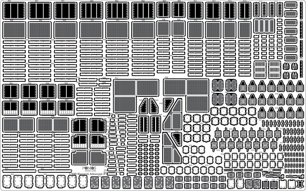 Pontos 21001F1 BISMARCK 1941 Advanced Add-on Set 1/200 – immagine 8
