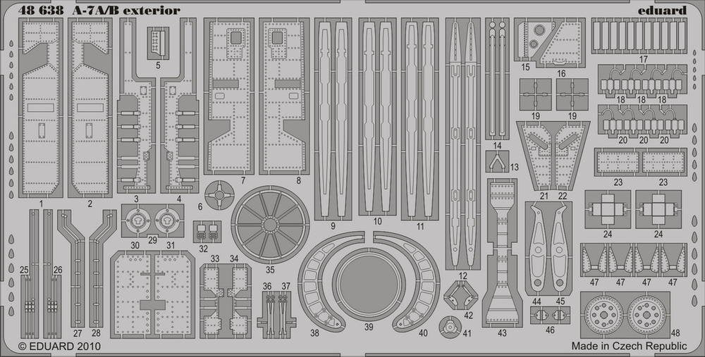 Eduard 48638 A-7A/B exterior HOBBY BOSS 1/48