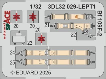 Eduard 3DL32029 Bf 109F-2 SPACE Hobby 2000 / Hasegawa 1/32 – immagine 4