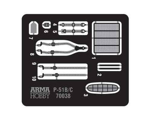 Arma Hobby 70038 P-51 B/C Mustang™ Expert Set 1/72 – immagine 5