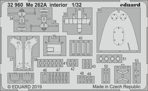Eduard 32960 Me 262A interior 1/32 REVELL – zdjęcie 2