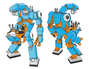 Hasegawa 64791 CHUBU 01 &amp;quot;Orange &amp;amp; Sky Blue&amp;quot; Lightweight Mechatrobot 1/35 – imagen 10