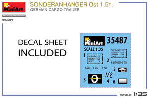 MiniArt 35487 Sonderanhanger 0st 1,5T. German Cargo Trailer 1/35 – Bild 2