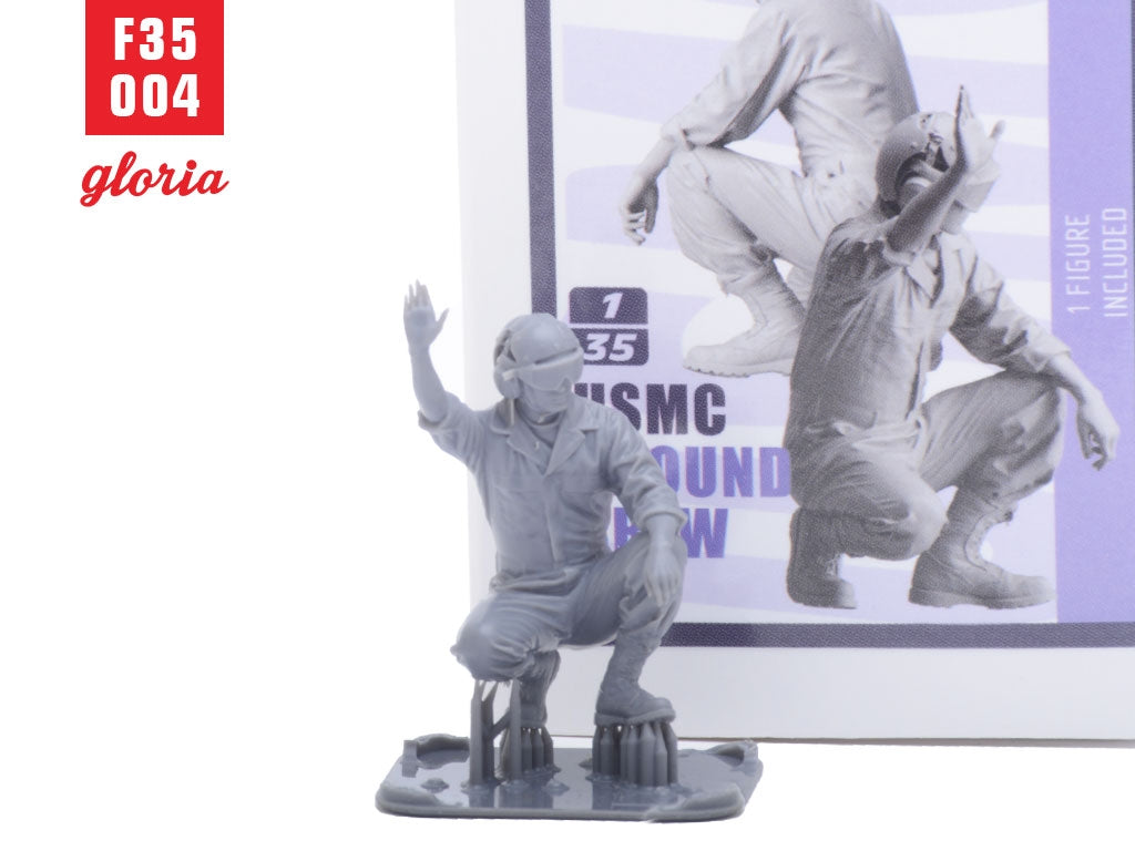 Gloria F35004 USMC Ground Crew Type 4 3D Printed Figures 1/35 – zdjęcie 4