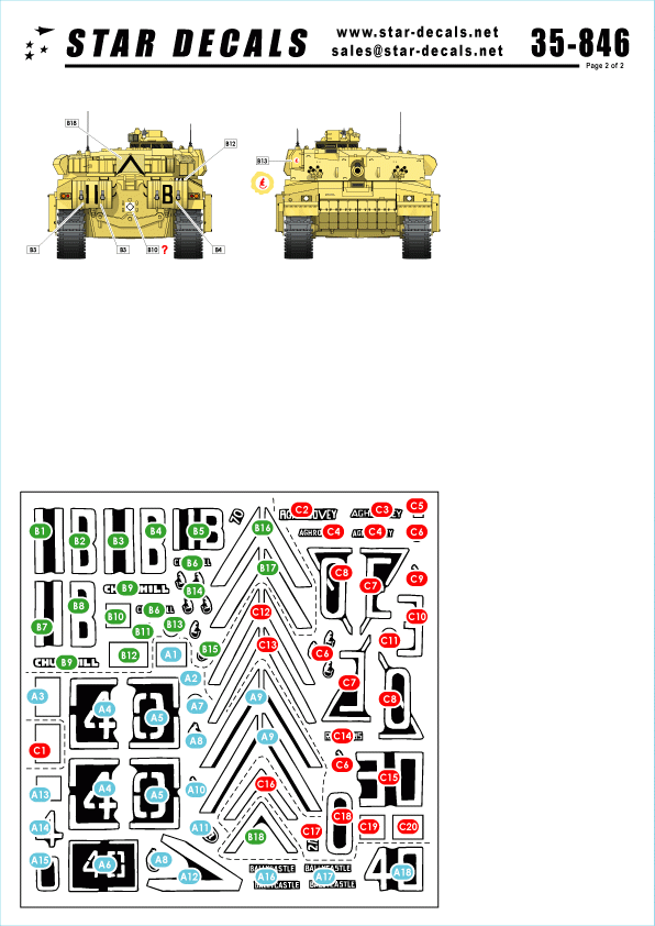 Star Decals 35-846 Challenger I in the Gulf War 1/35 – imagen 2