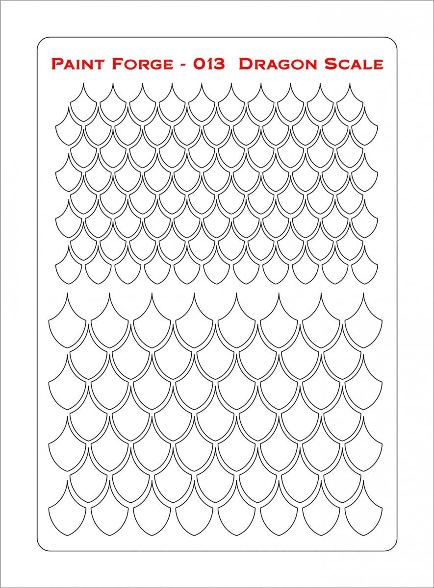 Paint Forge PFST013M STENCIL - DRAGON SCALE – Bild 2